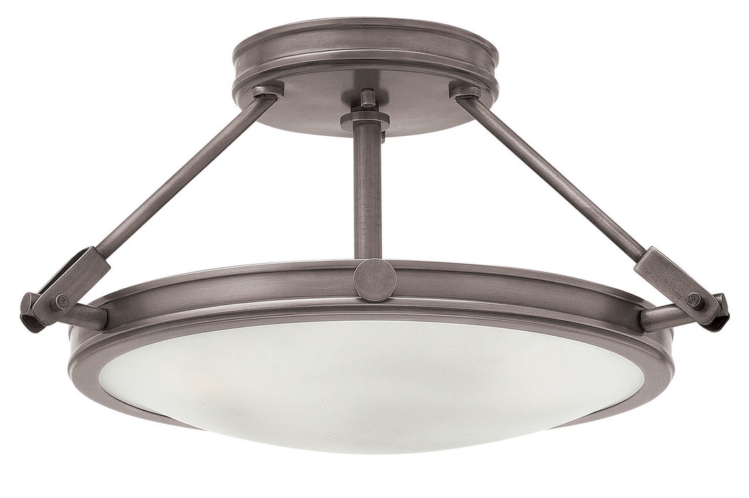 Hinkley - 3381AN - Three Light Semi-Flush Mount - Collier - Antique Nickel