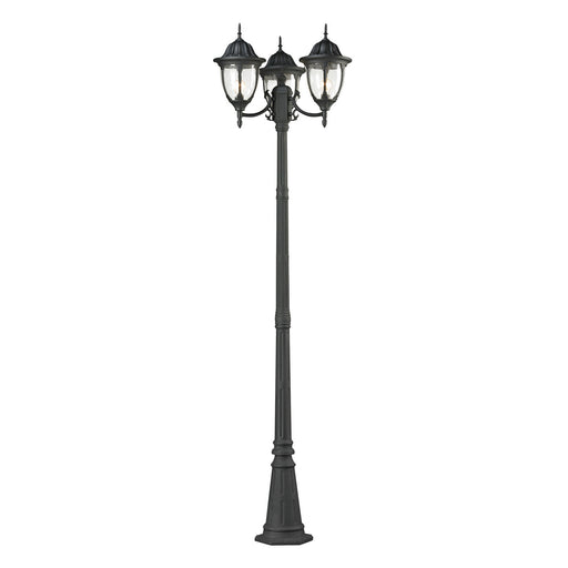 ELK Home - 7153EP/73 - Three Light Post Mount - Outdoor Essentials - Charcoal