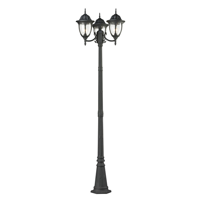 ELK Home - 7153EP/73 - Three Light Post Mount - Outdoor Essentials - Charcoal