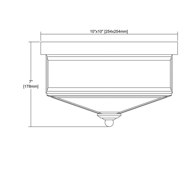 Two Light Flush Mount from the Lankford collection in Oil Rubbed Bronze finish