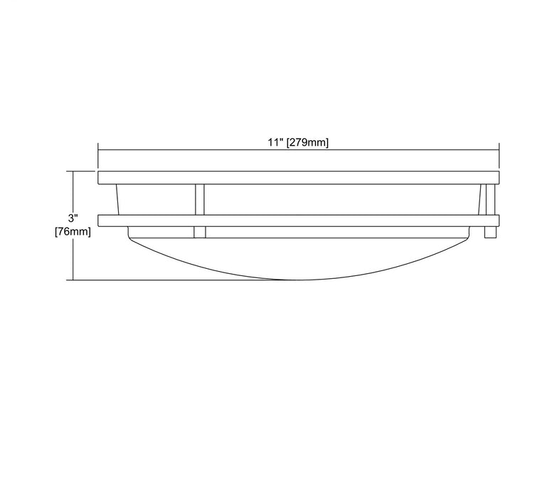 LED Flush Mount from the Clarion collection in Brushed Nickel finish