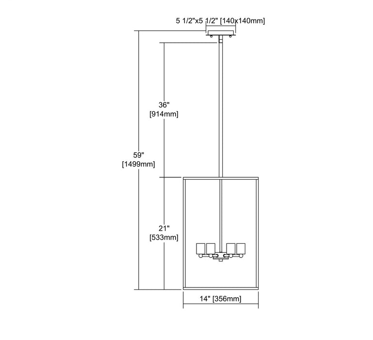 Six Light Chandelier from the Williamsport collection in Brushed Nickel finish