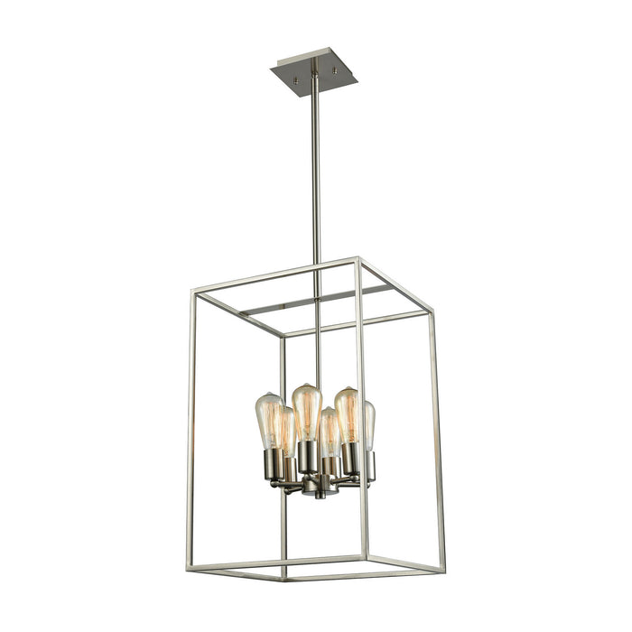 ELK Home - CN15862 - Six Light Chandelier - Williamsport - Brushed Nickel