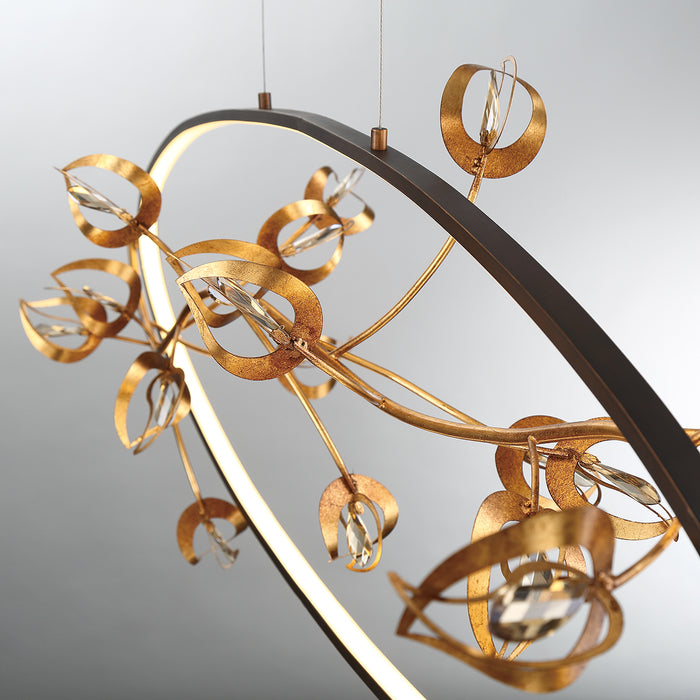 LED Pendant from the Peralta collection in Bronze finish