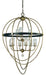 Framburg - 3049 AB/MBLACK - Nine Light Foyer Chandelier - Margaux - Antique Brass with Matte Black Accents