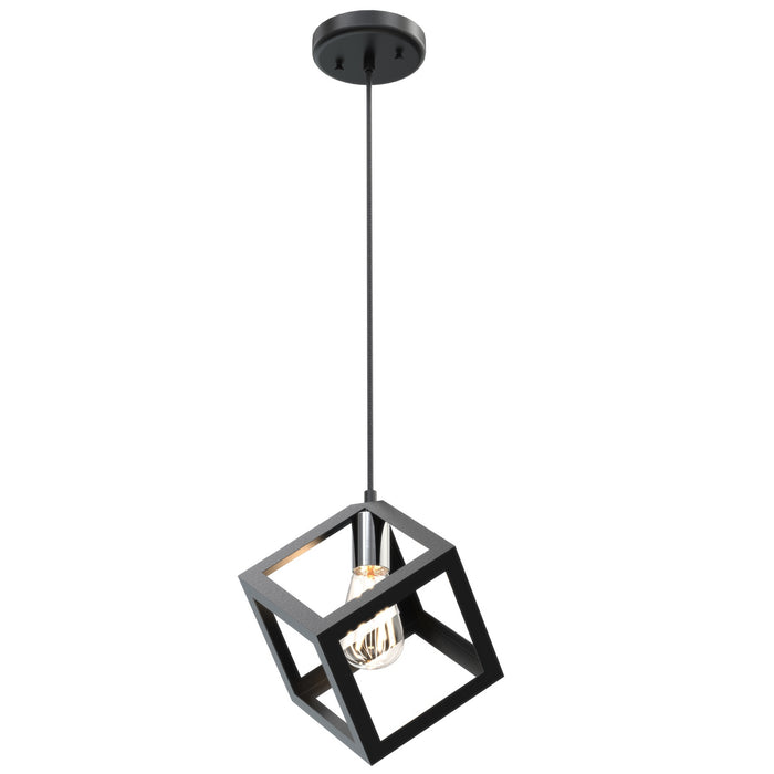 DVI Lighting - DVP29519CH/GR - One Light Pendant - Polygon - Chrome/Graphite