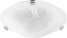 Quorum - 3000-12-62 - Two Light Ceiling Mount - Polished Nickel w/ Faux Alabaster