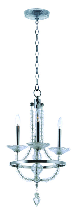 Maxim - 30003CLPN - Three Light Chandelier - Paris - Polished Nickel