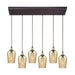 ELK Home - 10840/6RC - Six Light Pendant - Hammered Glass - Oil Rubbed Bronze