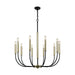 ELK Home - D3545 - Ten Light Chandelier - Transatlantique - Black, Soft Gold, Soft Gold