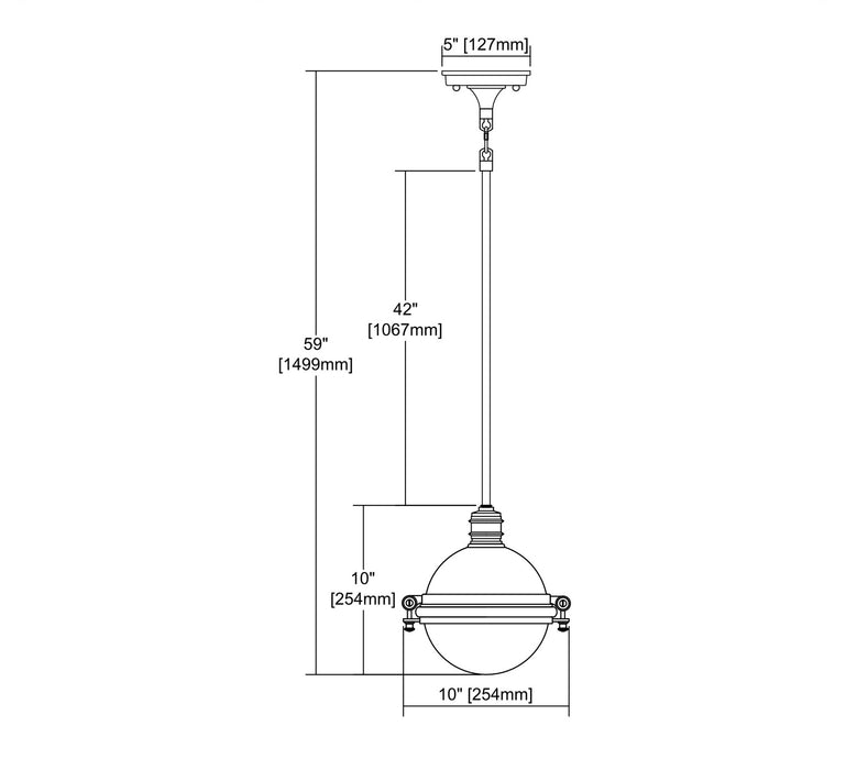 One Light Mini Pendant from the Riley collection in Satin Nickel finish