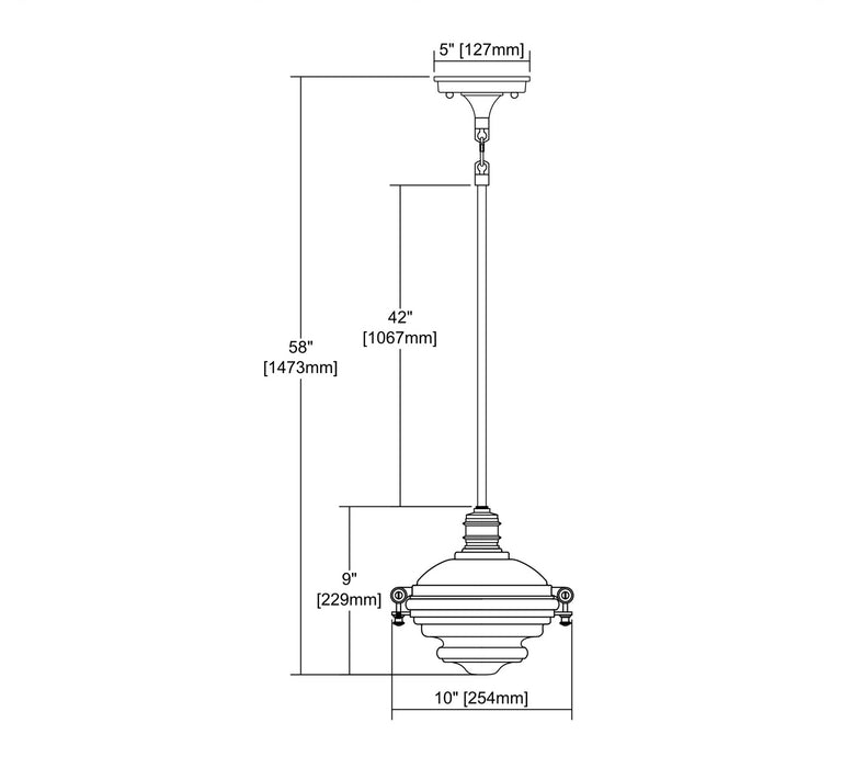 One Light Mini Pendant from the Riley collection in Satin Nickel finish