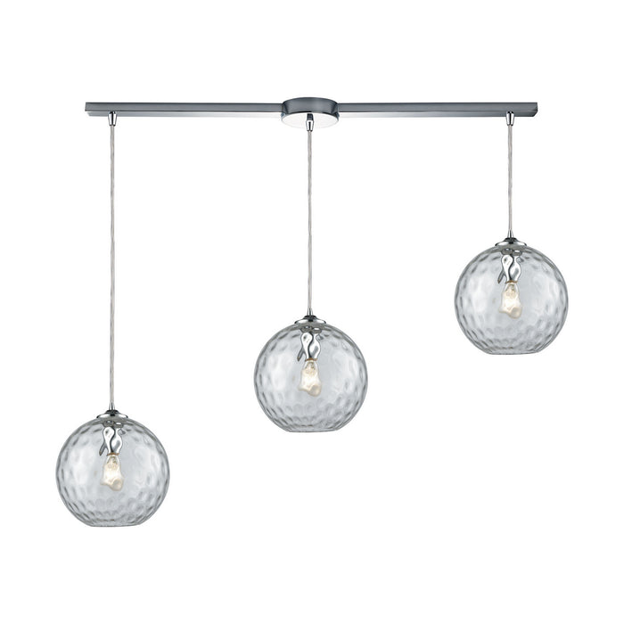 ELK Home - 31380/3L-CLR - Three Light Pendant - Watersphere - Polished Chrome