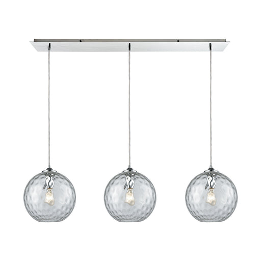 ELK Home - 31380/3LP-CLR - Three Light Pendant - Watersphere - Polished Chrome