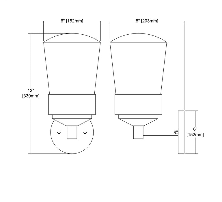 One Light Wall Sconce from the Mullen Gate collection in Oil Rubbed Bronze finish