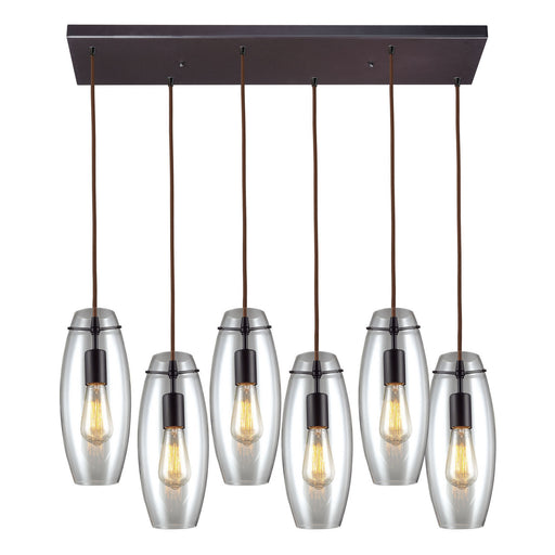 ELK Home - 60044-6RC - Six Light Pendant - Menlow Park - Oiled Bronze