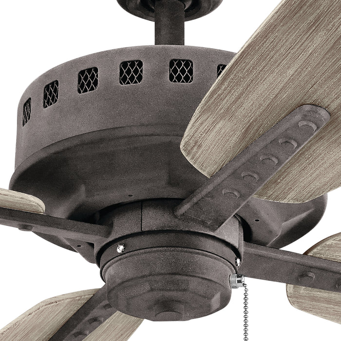52``Ceiling Fan from the Eads collection in Weathered Zinc finish