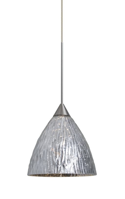 Besa - 1XT-EVESS-LED-SN - One Light Pendant - Eve - Satin Nickel