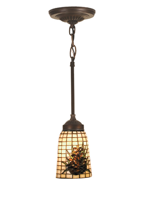 Meyda Tiffany - 104974 - One Light Mini Pendant - Pine Barons - Mahogany Bronze