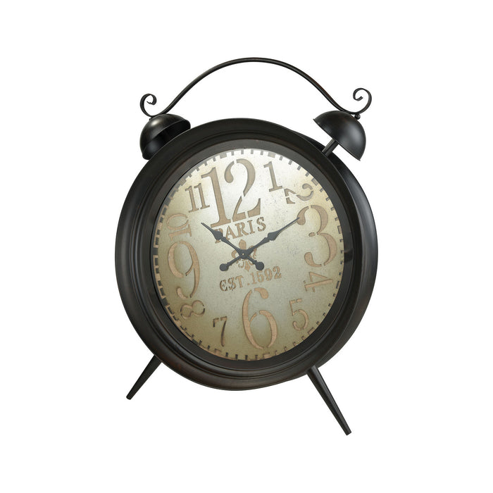 ELK Home - 3214-1008 - Clock - Picpus - Dark Rust, Pewter, Burlap, Pewter, Burlap