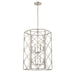 Quoizel - MIS5208RB - Eight Light Pendant - Mission - Rubbed Silver