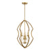 Quoizel - STT5204WS - Four Light Pendant - Stately - Weathered Brass