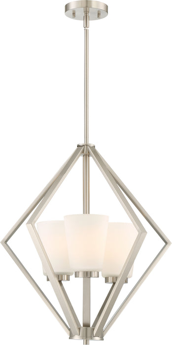 Nuvo Lighting - 60-6245 - Three Light Pendant - Nome - Brushed Nickel