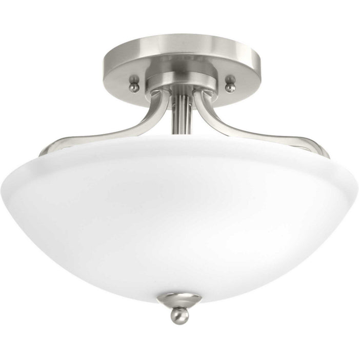 Two Light Semi-Flush Convertible from the Laird collection in Brushed Nickel finish