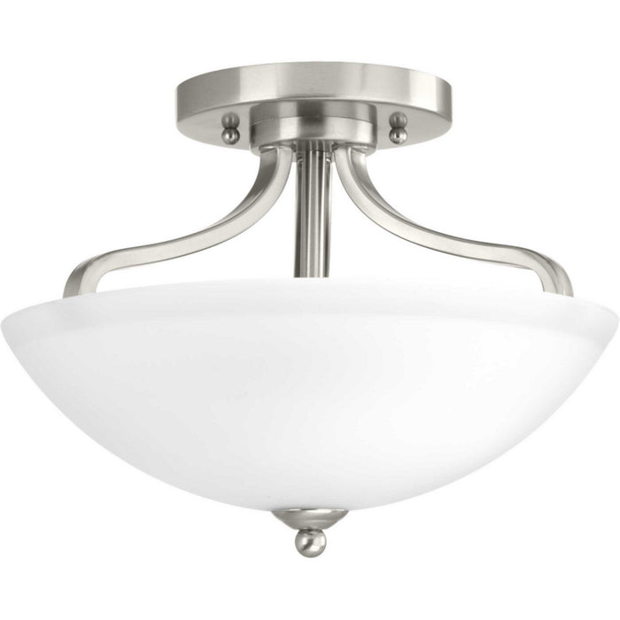 Progress Lighting - P350057-009 - Two Light Semi-Flush Convertible - Laird - Brushed Nickel