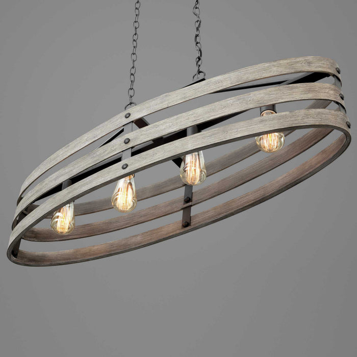 Four Light Island Pendant from the Gulliver collection in Graphite finish
