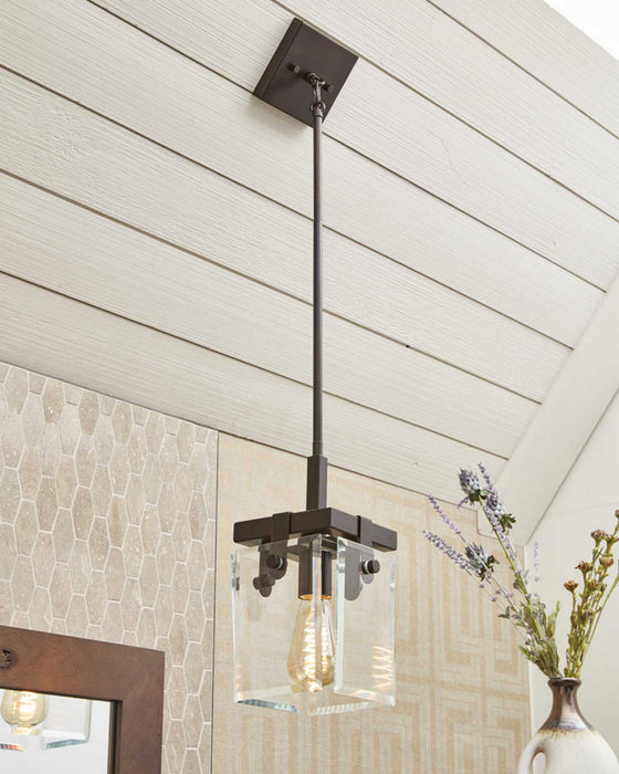 One Light Mini Pendant from the Glayse collection in Antique Bronze finish