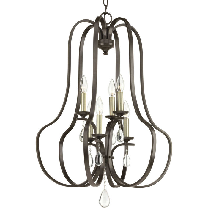 Progress Lighting - P500100-020 - Six Light Pendant - Anjoux - Antique Bronze