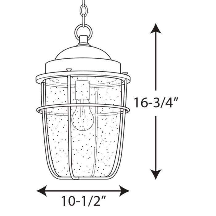 One Light Hanging Lantern from the Holcombe collection in Black finish