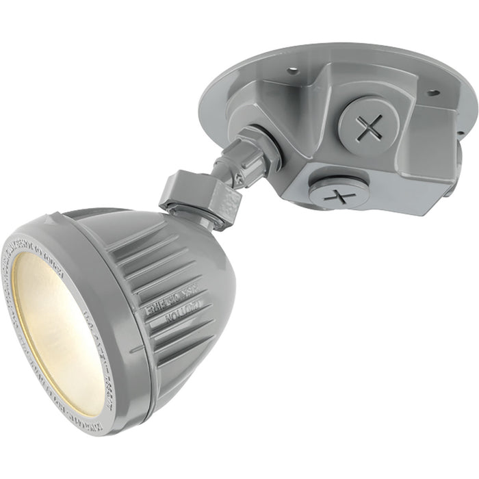 LED Swivel Security/Flood Light Head from the Security Light collection in Metallic Gray finish
