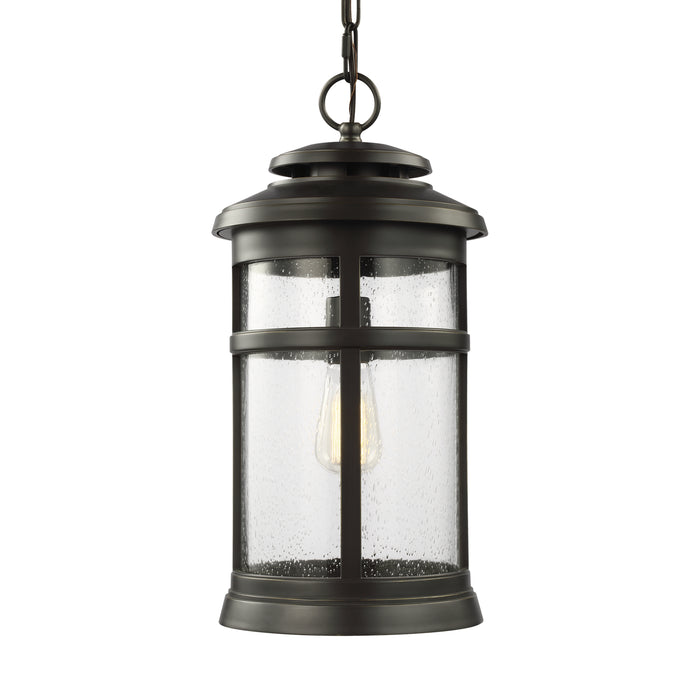 One Light Hanging Lantern from the Feiss - Newport collection in Antique Bronze finish