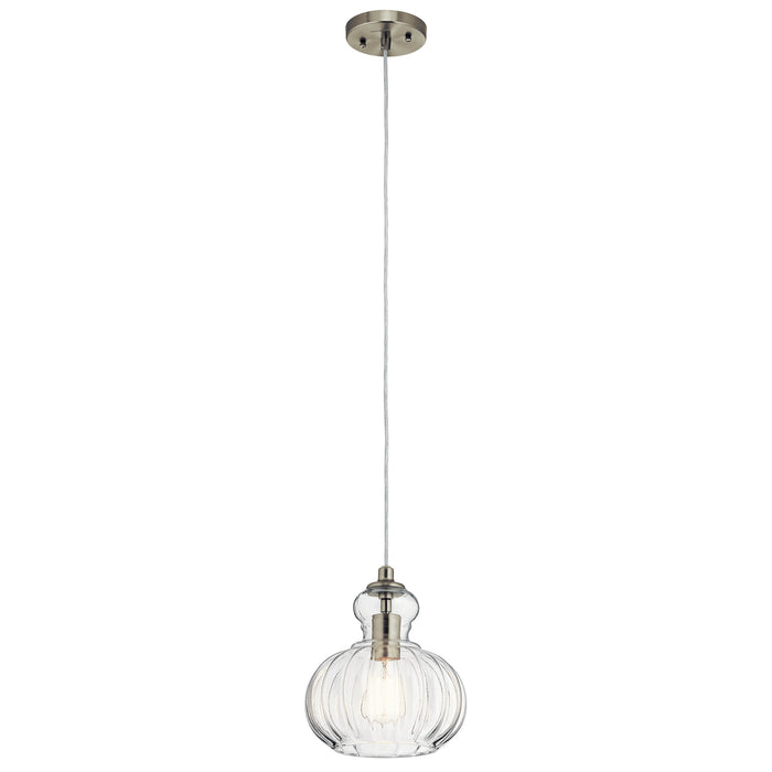 Kichler - 43956NI - One Light Mini Pendant - Riviera - Brushed Nickel