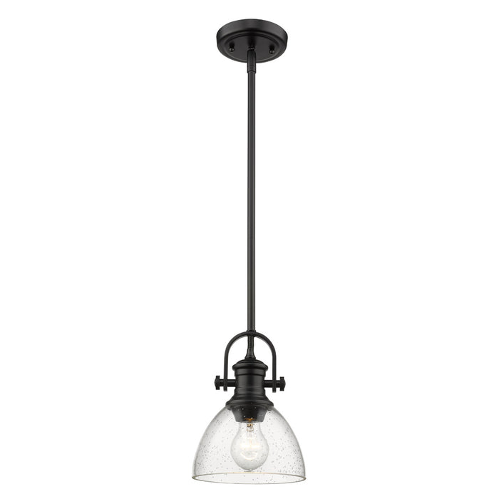 One Light Mini Pendant from the Hines collection in Matte Black finish