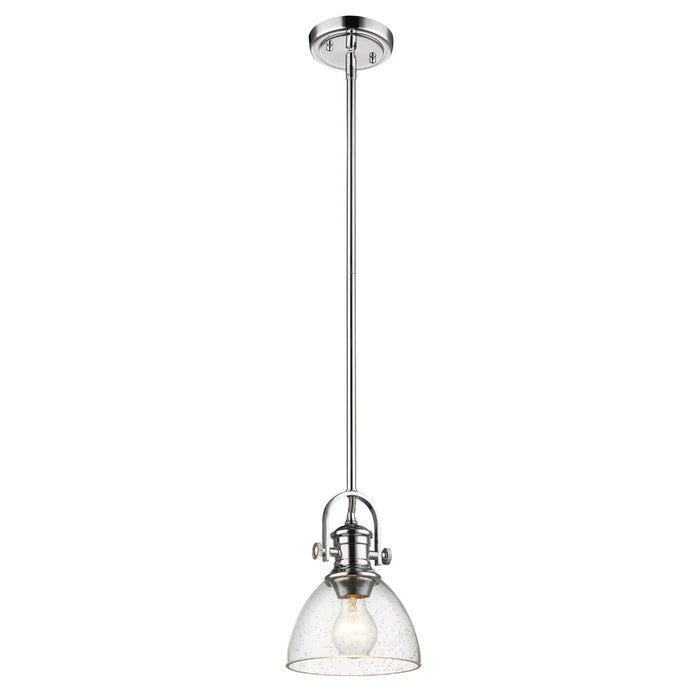 One Light Mini Pendant from the Hines collection in Chrome finish