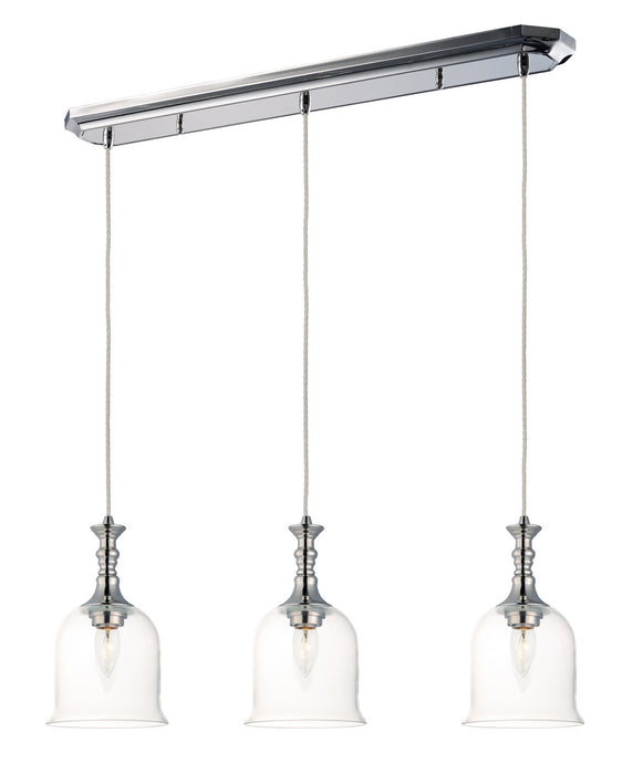 Three Light Pendant from the Centennial collection in Polished Nickel finish