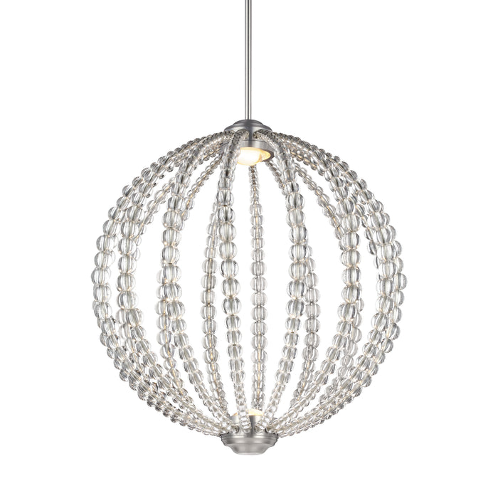 LED Pendant from the Feiss - Oberlin collection in Satin Nickel finish