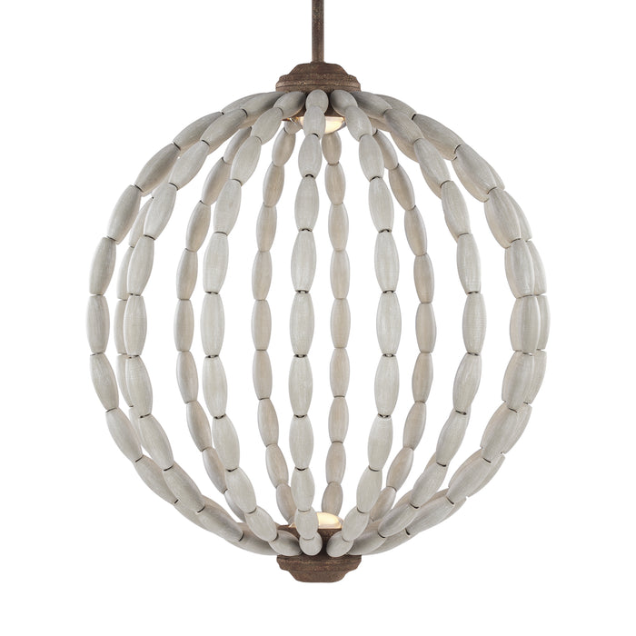 LED Pendant from the Orren collection in Driftwood Grey / Weathered Iron finish