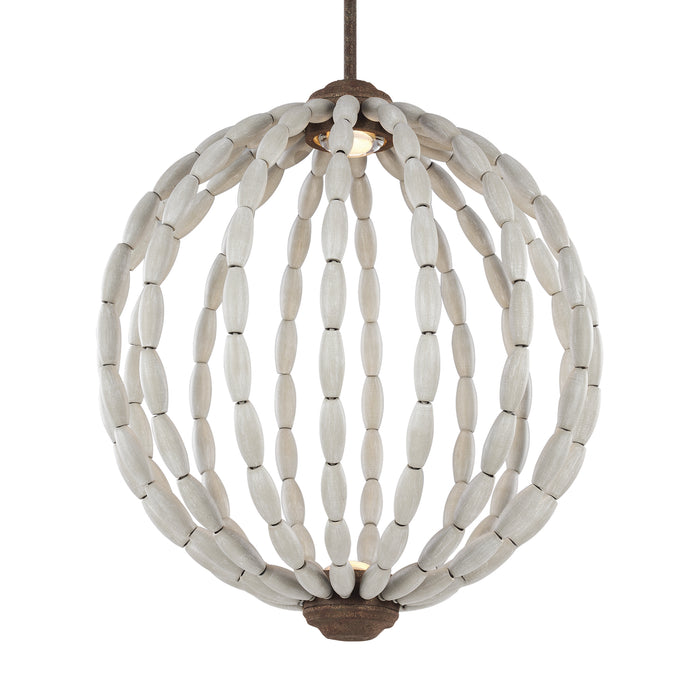 LED Pendant from the Orren collection in Driftwood Grey / Weathered Iron finish