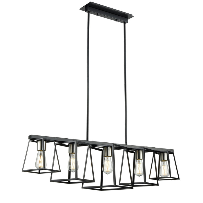 DVI Lighting - DVP29004MF+EB - Five Light Linear Pendant - Cape Breton - Multiple Finishes/Ebony