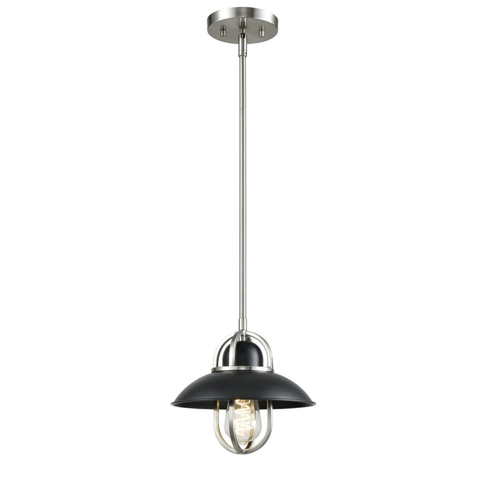 DVI Lighting - DVP31021GR+SN - One Light Mini-Pendant - Peggy`s Cove - Graphite/Satin Nickel