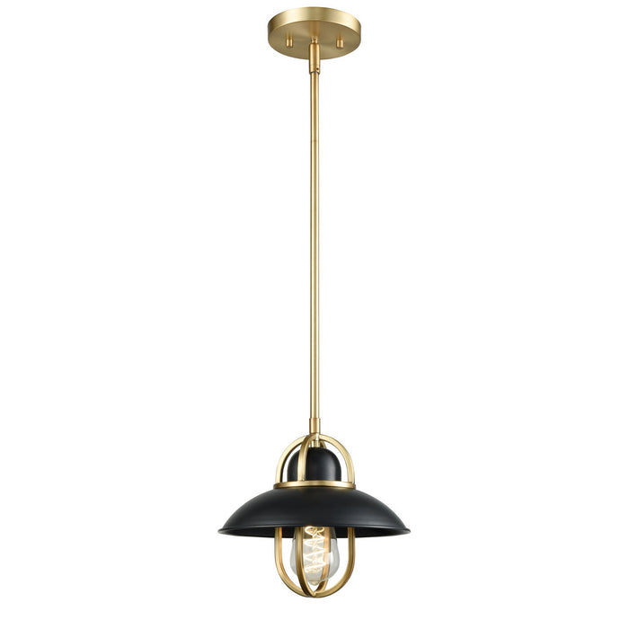 DVI Lighting - DVP31021GR+VBR - One Light Mini-Pendant - Peggy`s Cove - Graphite/Venetian Brass