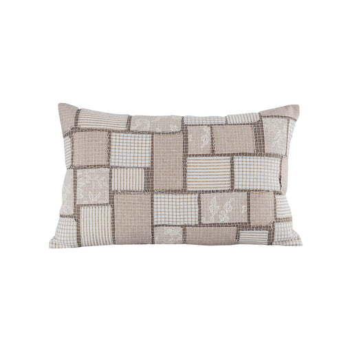 ELK Home - 906091 - Pillow - Patchworth - Crema, Sand, Sand