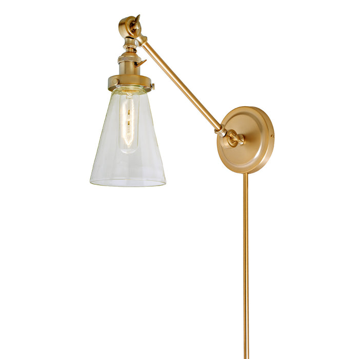 JVI Designs - 1255-10 S10 - One Light Swing Arm Wall Sconce - Soho - Satin Brass