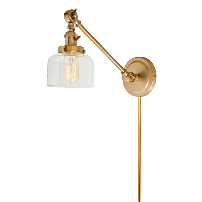 JVI Designs - 1255-10 S4 - One Light Swing Arm Wall Sconce - Soho - Satin Brass