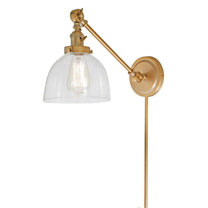 JVI Designs - 1255-10 S5 - One Light Swing Arm Wall Sconce - Soho - Satin Brass