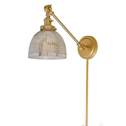 JVI Designs - 1255-10 S5-MP - One Light Swing Arm Wall Sconce - Soho - Satin Brass